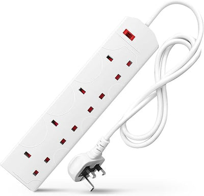 White & Black Electric Extension Lead
