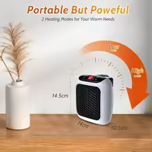 Compact Portable Electric Heater - Energy-Saving Bedroom Warmer