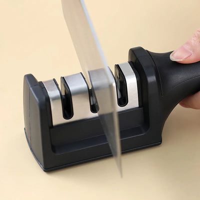 Knife Sharpener Handheld, Quick Sharpening Tool With Non-slip Base