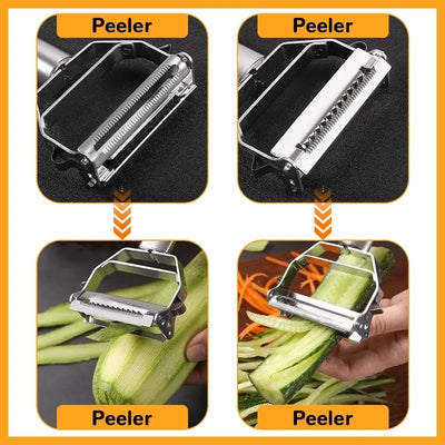 Stainless Steel Multifunctional Vegetable/Fruit Peeler, Potato Slicer, Household Shredder