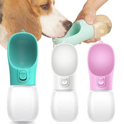 Portable Dog Water Bottle, Leak Proof Portable Puppy Water Dispenser with Drinking Feeder for Pets Outdoor Walking/Travel - Primo Essentialz