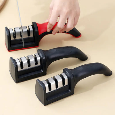 Knife Sharpener Handheld, Quick Sharpening Tool With Non-slip Base