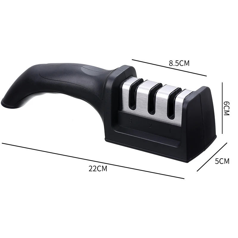 Knife Sharpener Handheld, Quick Sharpening Tool With Non-slip Base