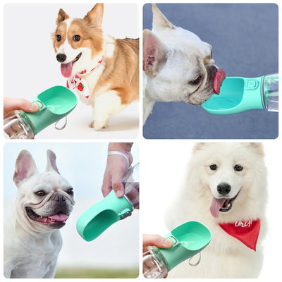 Portable Dog Water Bottle, Leak Proof Portable Puppy Water Dispenser with Drinking Feeder for Pets Outdoor Walking/Travel - Primo Essentialz