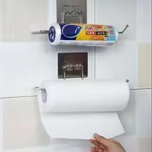 Towel Roll Paper Holder Self Adhesive Hanger Rack Organizer for Kitchen Bathroom Shelf Bar Home Appliance