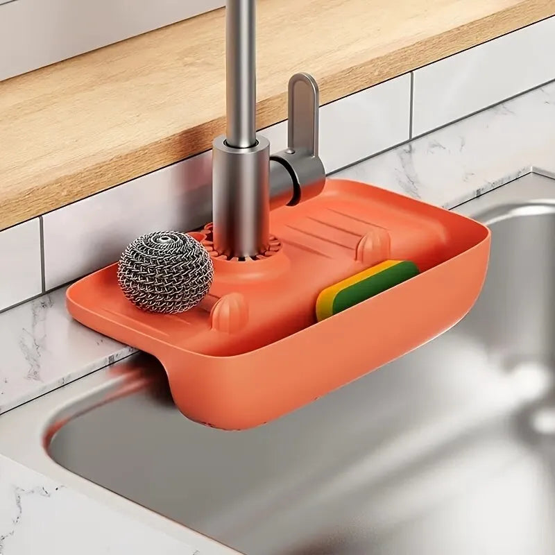 Household Silicone Sink Storage Box, Drain Rack - Primo Essentialz