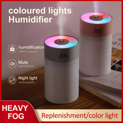 Small Water Supplement Spray Air Humidifier With Night Light - Primo Essentialz