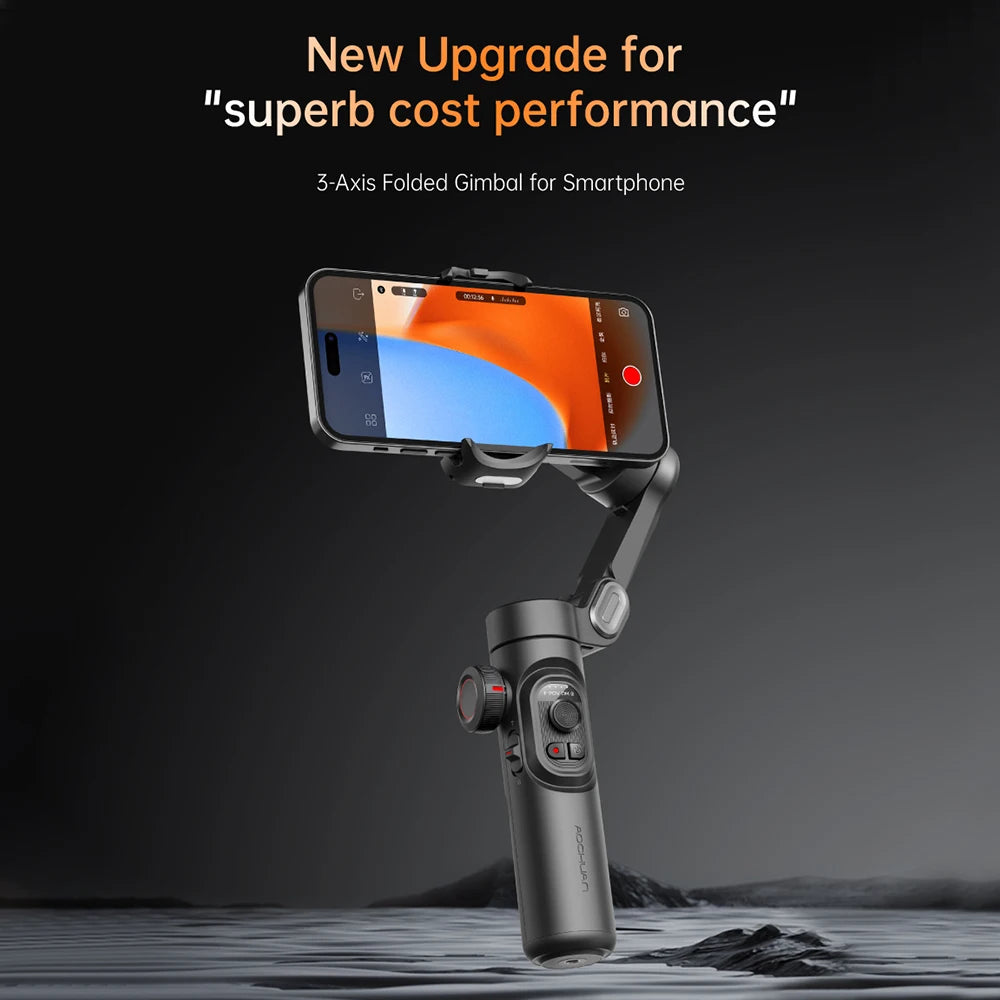 3-Axis Handheld Gimbal Stabilizer for Smartphone with Fill Light With Face Tracking For Tiktok  And Vlog