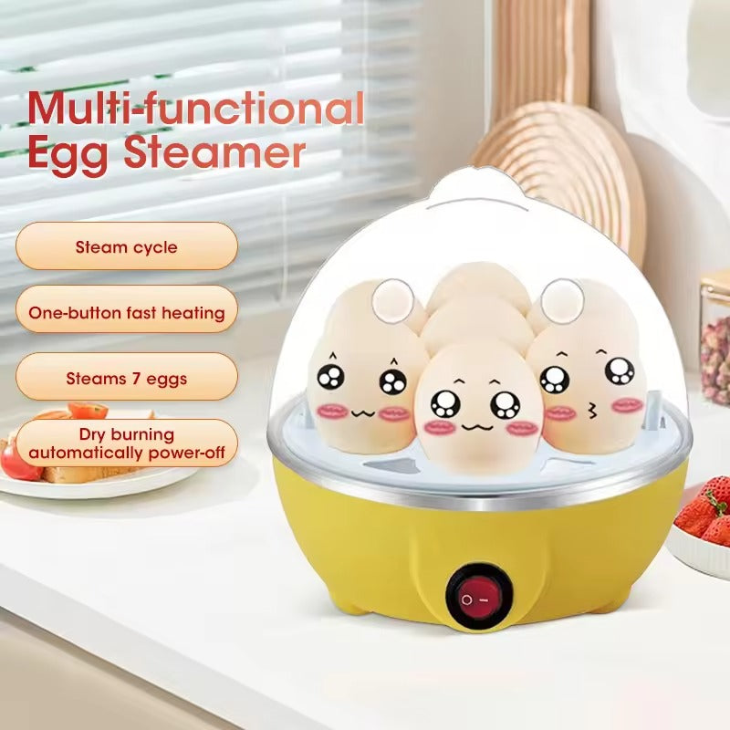 Egg Cooker Automatic Power Off Home 7 Eggs Multi-Functional Steamed Egg Custard Boiled Egg Machine Breakfast Artifact