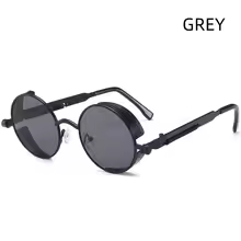 Steampunk Round Retro Sunglasses – Unisex Trendy Fashion