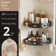 No-Punch Bathroom Storage