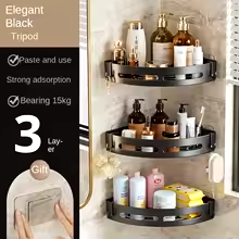 No-Punch Bathroom Storage