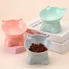 Nordic Style Anti-Tip Cat Bowl with Cervical Protection