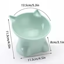 Nordic Style Anti-Tip Cat Bowl with Cervical Protection