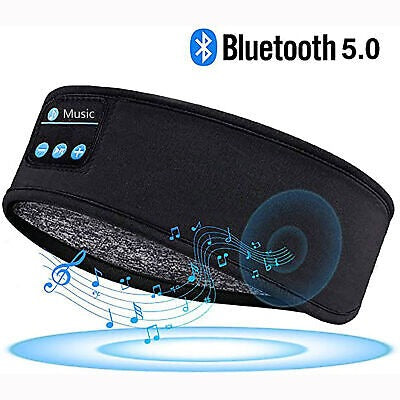 Wireless Bluetooth Headband Earphones Sports Music Eye Mask