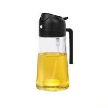 2-in-1 500ml Oil Spray Bottle & Dispenser for Cooking